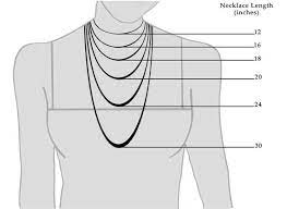 اندازه های استاندارد گردنبند نقره